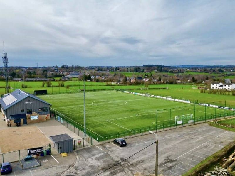 Vue aérienne du stade de Sart